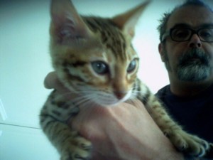 Frank with Eddie Goralsky the Cat, October 2007
