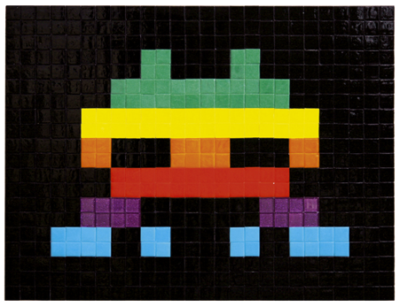 Invader - “Apple Space (4)” Invader - “Apple Space (4)” ceramic tiles on board, 15 3/4 x 20 3/8 inches