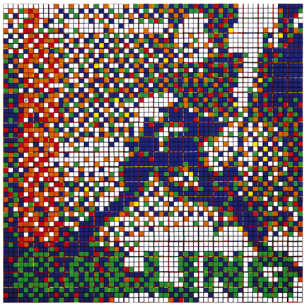Invader – “Rubik London Calling by The Clash” Invader – “Rubik London Calling by The Clash” 400 Rubik's cubes on Perspex panel, 44 x 44 x 2 3/8 inches