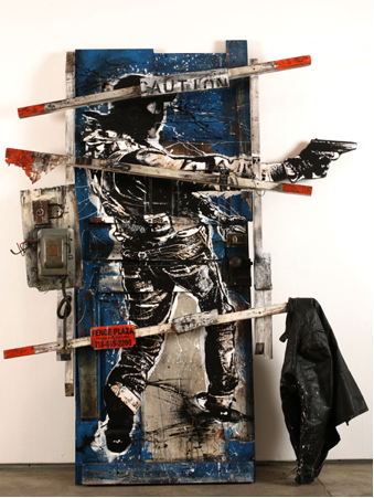 WK Interact - "99 Crosby Street" WK Interact - "99 Crosby Street" collage and mixed media on found door, 83 x 66 1/2 x 10 inches