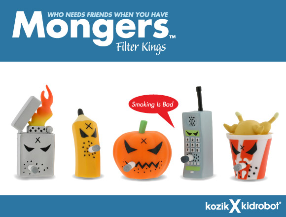 Kidrobot Filter Kings Mongers Series 3 Cyrus Boombox & sticker & zipper pull!! 