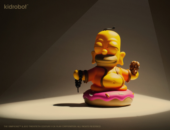 LootCrate September 2015 The Simpsons 3-Inch Golden Homer Buddha by KidRobot by Kidrobo 