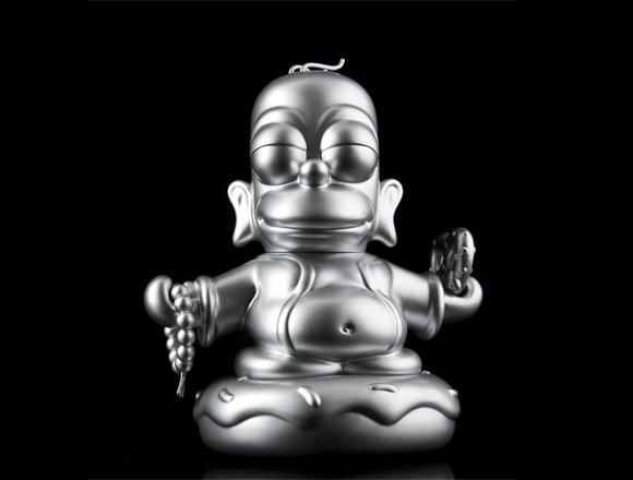 Details about   Kidrobot The Simpsons Homer Buddha 7 in 2-Pack Original & Silver New Dunny Munny 