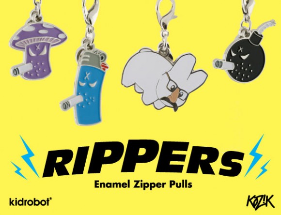 Kidrobot Rippers Enamel Zipper Pulls