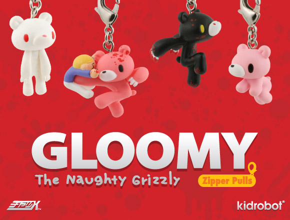 Gloomy Bear Zipper Pulls by Mori Chack