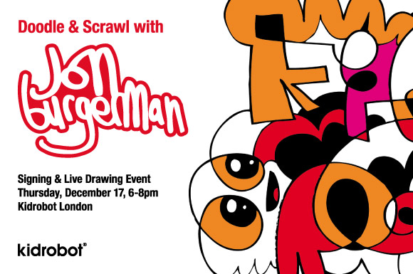 Jon Burgerman at Kidrobot London December 17