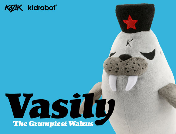 Vasily the Grumpy Walrus, plush by Frank Kozik