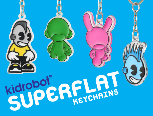 Kidrobot Superflat Keychains