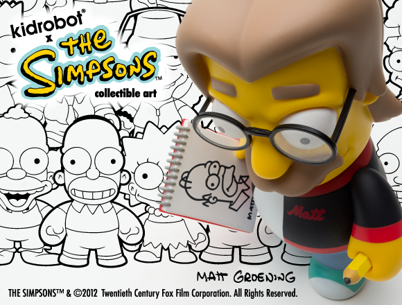 Kidrobot Simpsons Matt Groening 6in Inch Vinyl Figure 2012 500th Episode for sale online 