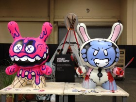 Wrap Up - Sket One Vs. MAD 4-foot Dunny Battle At SLATE - Kidrobot Blog