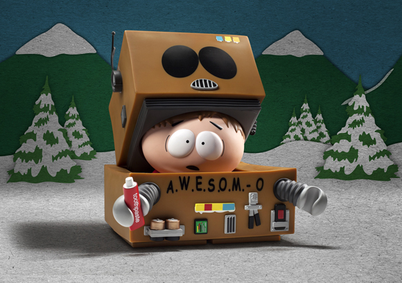 Kidrobot South Park A.W.E.S.O.M.-O Glow in the Dark GID Exclusive Cartman 