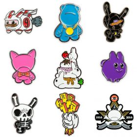 Kidrobot Pinning And Winning 2-Inch Collectible Pin Blue Glasses Labbit 