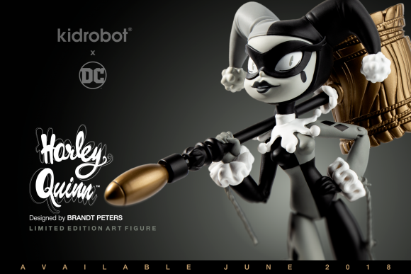 Kidrobot.com Exclusive DC Comics x Kidrobot Grayscale Harley Quinn Art Figure by Brandt Peters