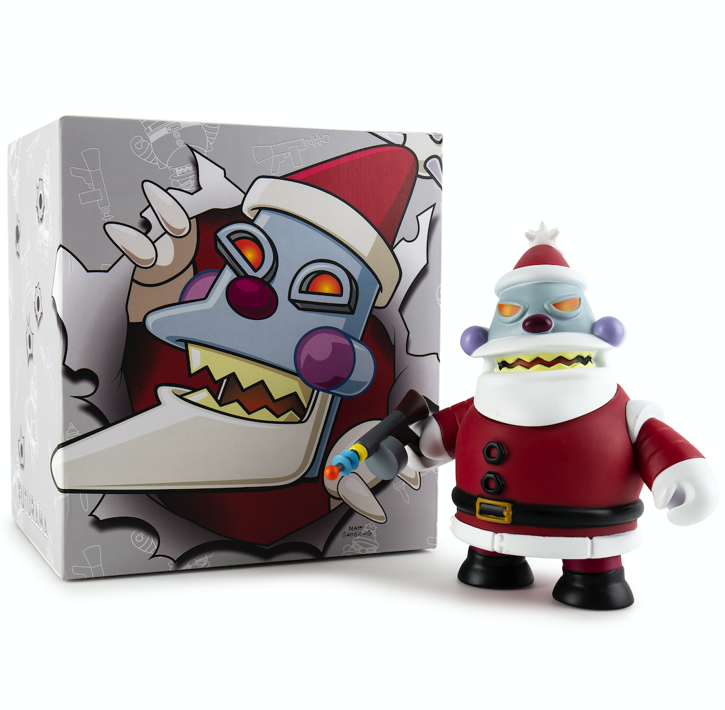 Kidrobot x Futurama. Робот Санта Футурама. Робот Санта Футурама статуэтка. Робот Санта Футурама игрушки.