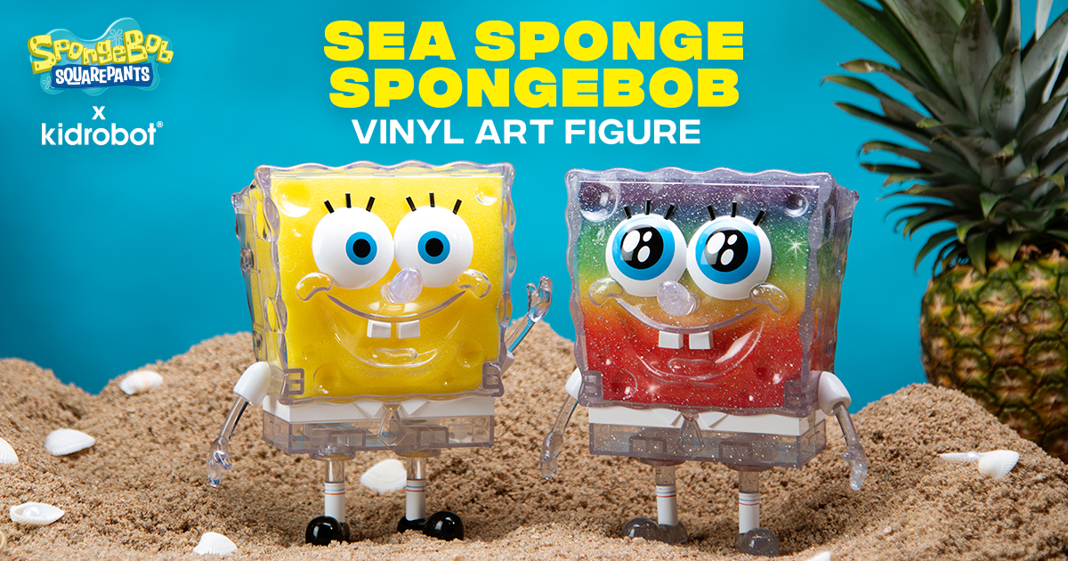Kidrobot x Nickelodeon 8-inch SpongeBob SquarePants Sea Sponge art figure