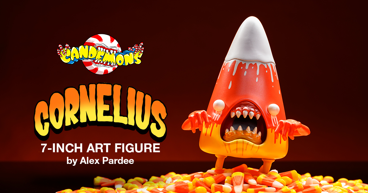 Kidrobot.com Exclusive Candy Cornelius Candemon Art Figure by Alex Pardee - Melty Metallic Edition