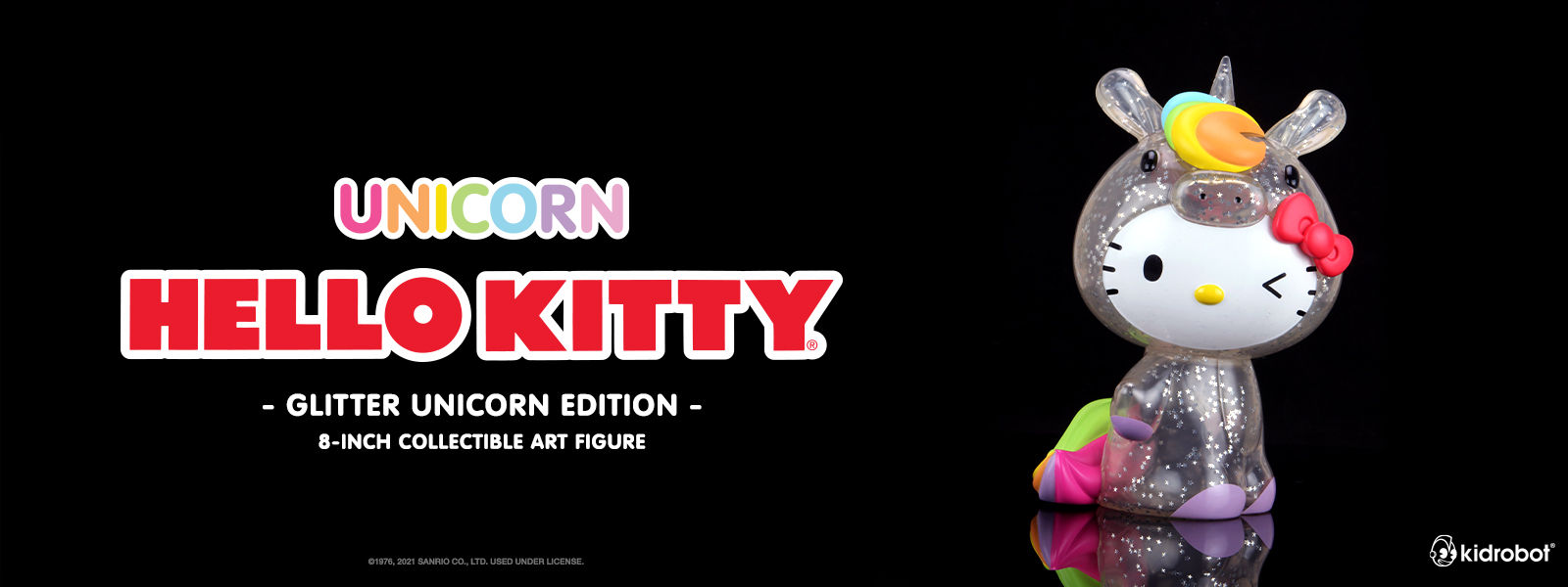 Hello Kitty Unicorn 8" Art Figure - Kidrobot.com Exclusive Glitter Edition Drops on February 11th, 2021 at 10am MT