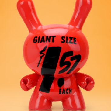 NEW Kidrobot x Andy Warhol Red “Giant Size $ 1.57 Each” 20-inch Dunny Drops Today