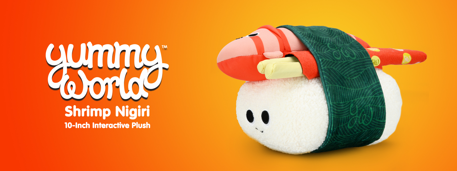 Yummy World Bubba the Shrimp Nigiri Interactive Plush