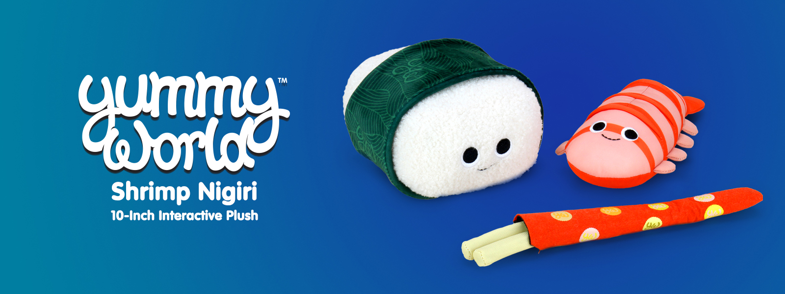 Yummy World Bubba the Shrimp Nigiri Interactive Plush