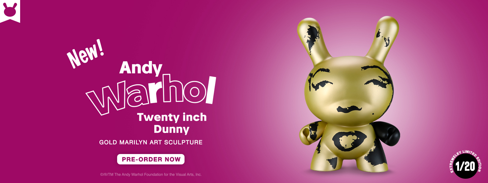 Seize your fame! Super limited Andy Warhol “Gold Marilyn” 20-inch