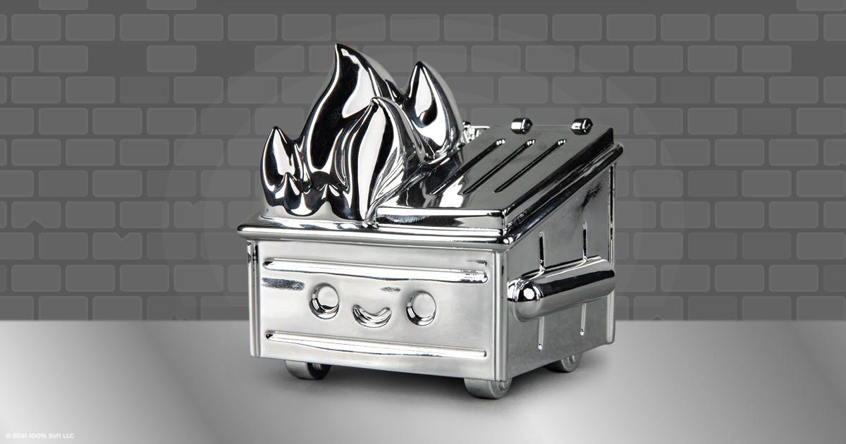 Kidrobot will bring you the Black Friday Chrome Edition of the Dumpster Fire collectible