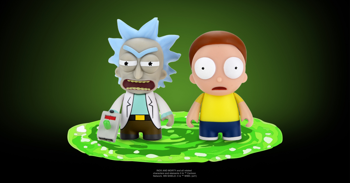 Kidrobot has teamed up with [adult swim] once more to release these Rick and Morty mini figures from the wildly popular animated series. The dimension-hopping, probably-mad scientist and his grandson are now available together as a set of vinyl figures measuring 3 inches.