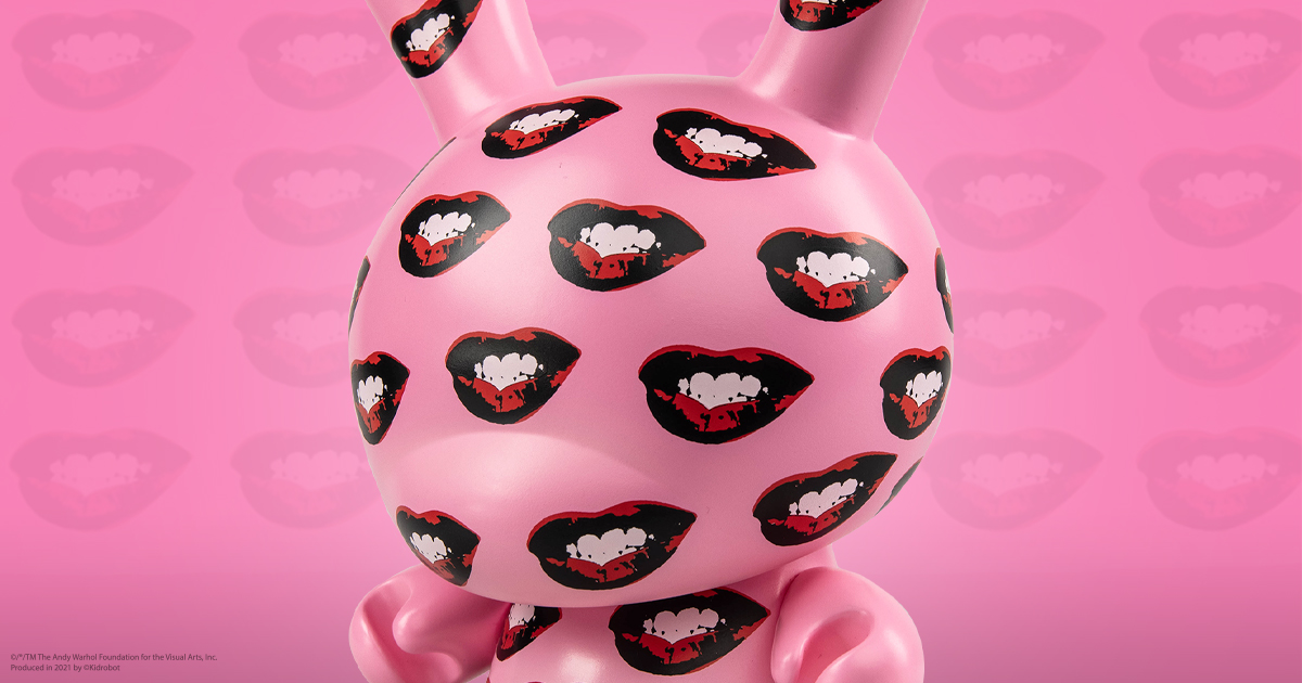 Love Museum Exclusive Kidrobot x Andy Warhol “Marilyn Lips” 8-Inch Dunny Drops Now!