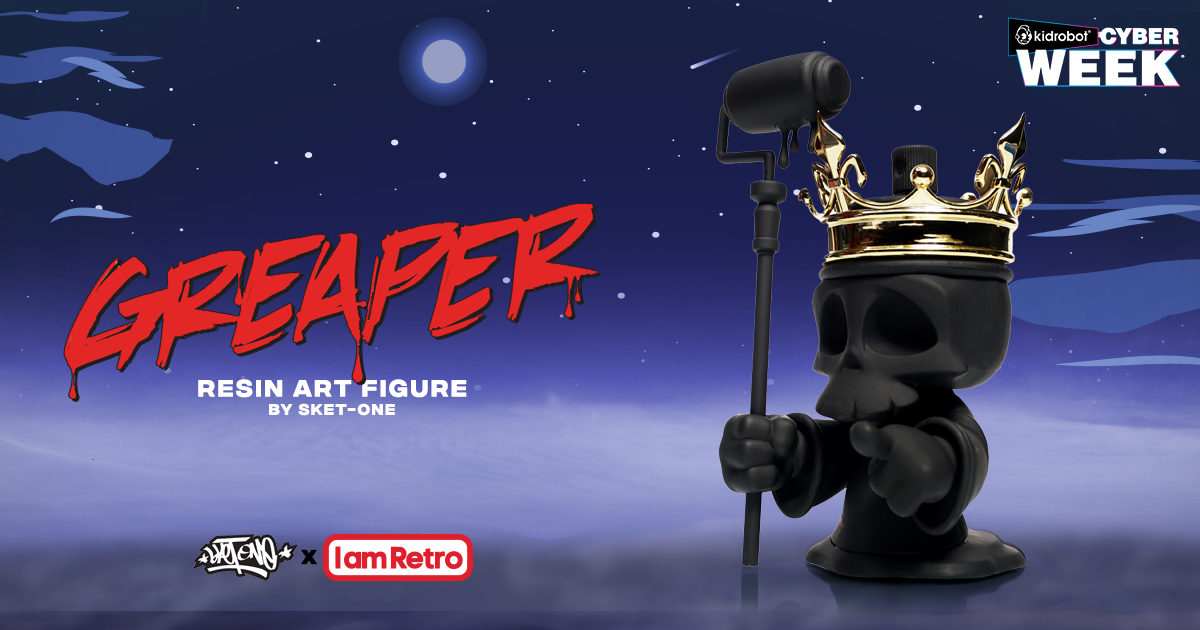 CYBER SATURDAY SURPRISE: Greaper Art Figure (Black Death Edition) by Sket-One x IamRetro