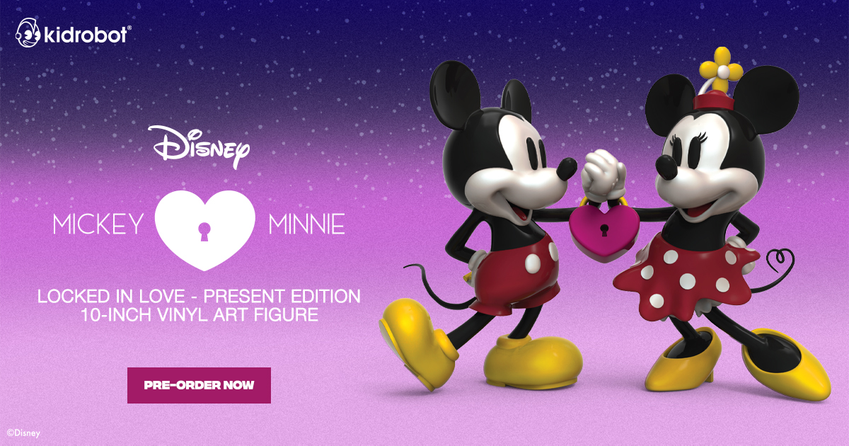 Mickey and Minnie “Locked in Love” Vinyl Art Figure (Present Edition)