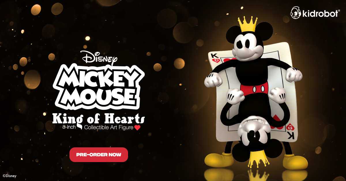 Mickey Mouse “King of Hearts” Vinyl Art Figure by Kidrobot