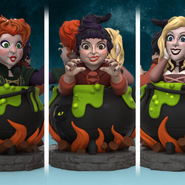 Trouble’s brewing… time to pre-order the Hocus Pocus Witches in Cauldron Figure!