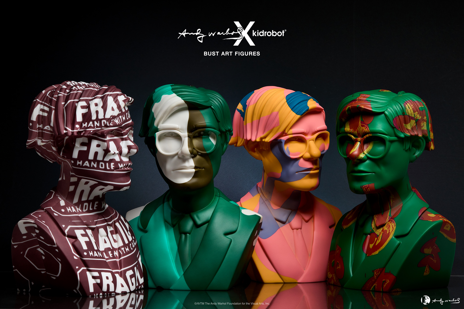 First look at the series of Andy Warhol The Bust Vinyl Art Sculptures dropping throughout 2022.