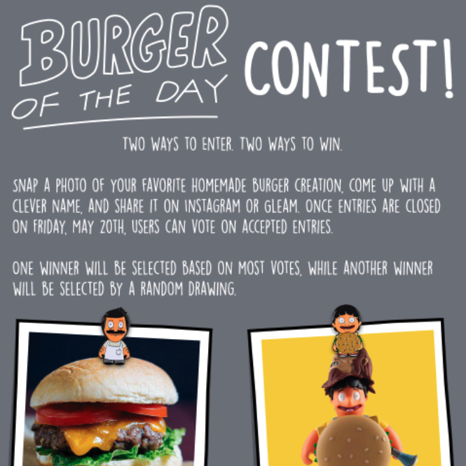 Bob's Burgers Burger of the Day Contest
