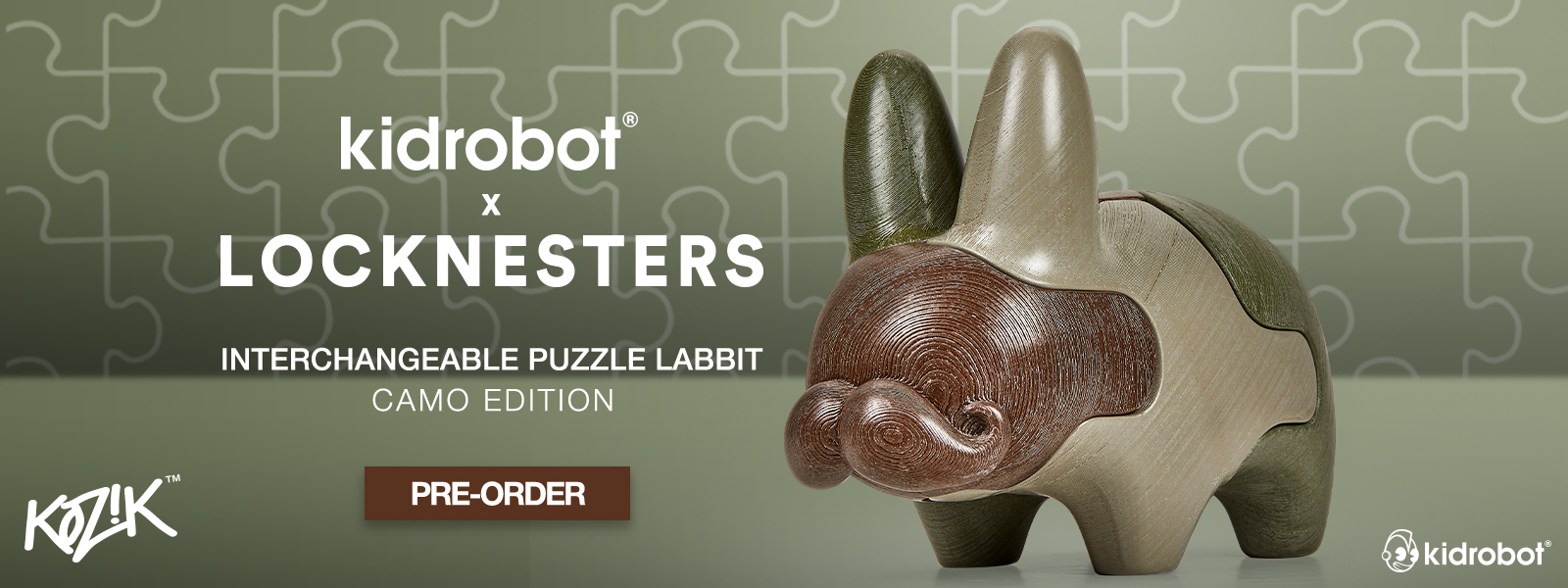Camo Edition of the Locknesters Interchangeable Puzzle Labbit