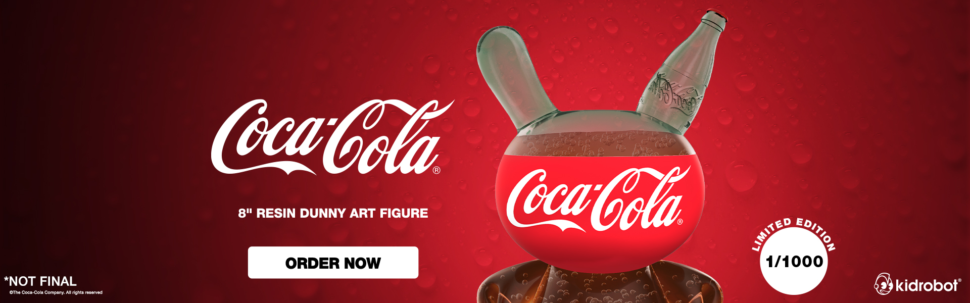 Limited Edition Kidrobot x Coca-Cola Resin Dunny Drops for Pre-order on Kidrobot.com - Limited Edition of 1000