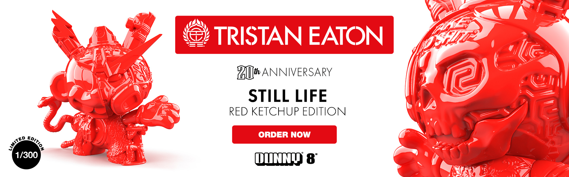 Tristan Eaton 20th Anniversary Still Life Dunny - Red Ketchup Edition